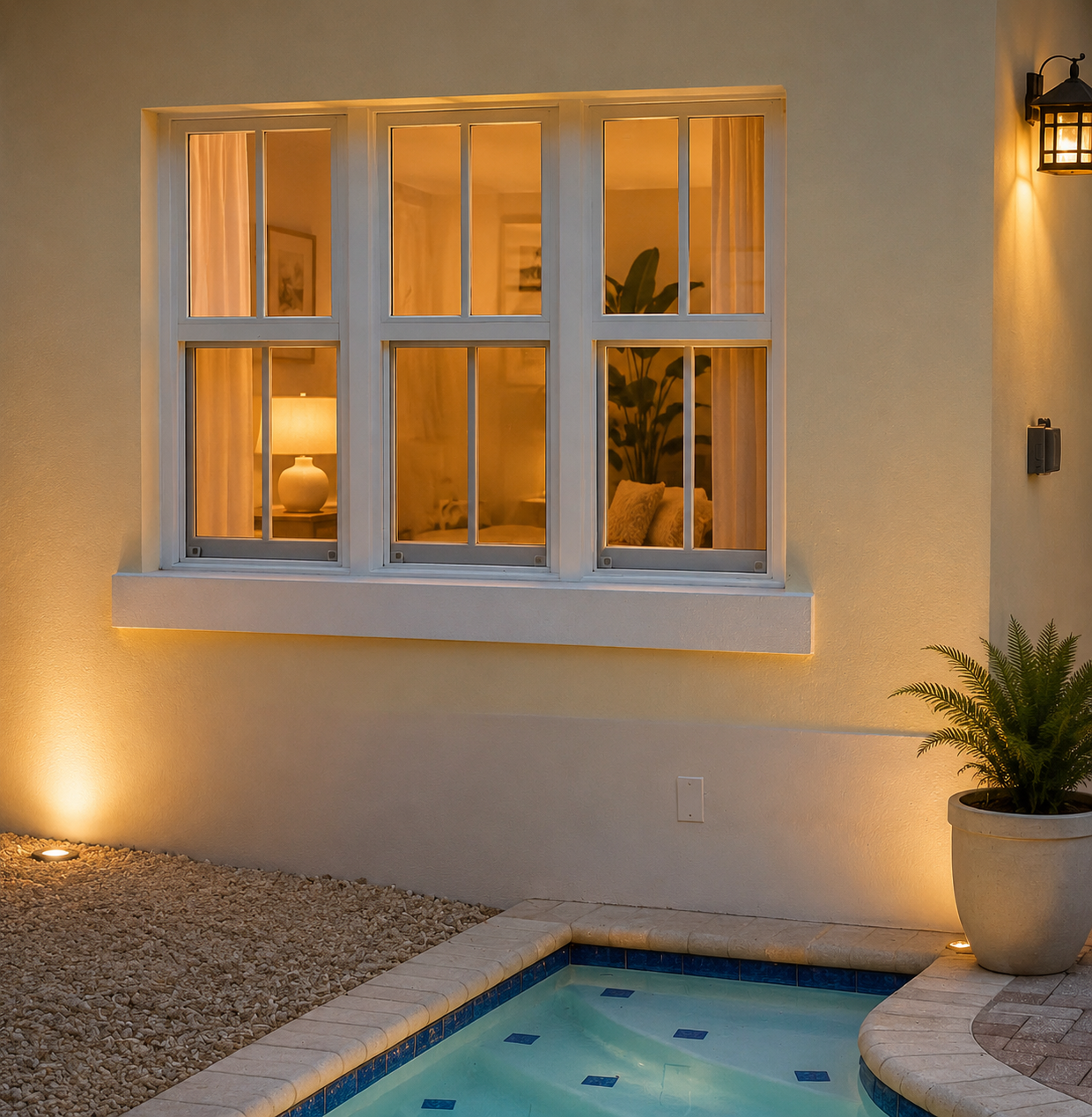 Hurricane-rated impact windows.